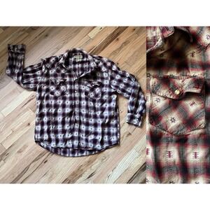 Vintage 90s Plaid Flannel Shirt XL Grunge Workwear Oversized